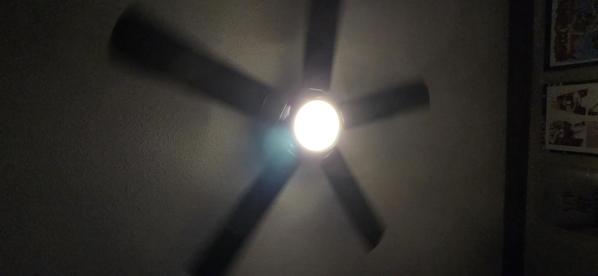 Fanbulous 52 inch Ceiling Fan with Light, Low Profile, App & Remote Control | Flush Mount, Stepless Dimming LED Light, Quiet Reversible DC Motor, Memory Function, Living Room, Bedroom, Patio, Black customer photo 2