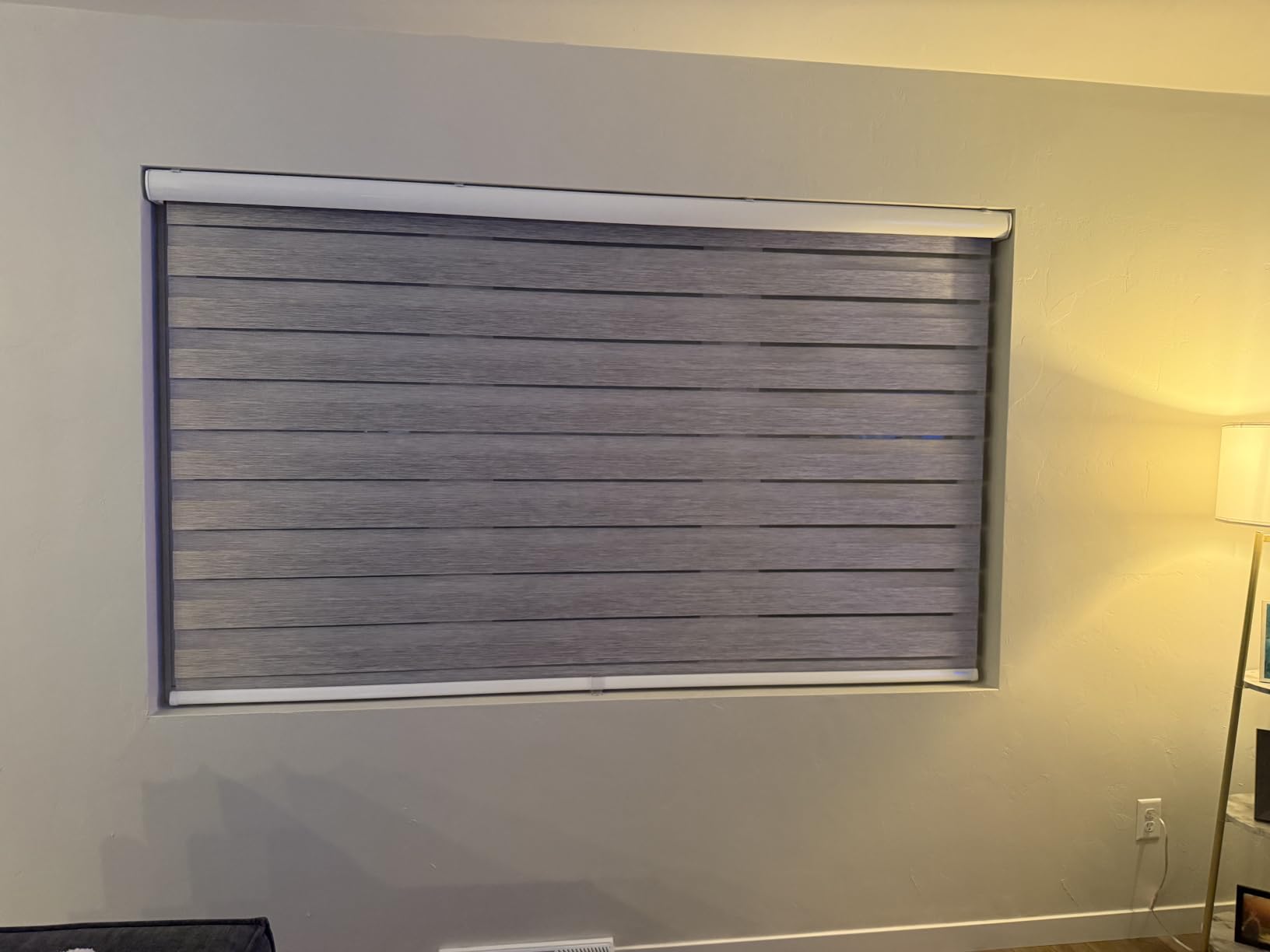 ShadesU Cordless Zebra Blinds Roller Shades, Ivory, 25.5
