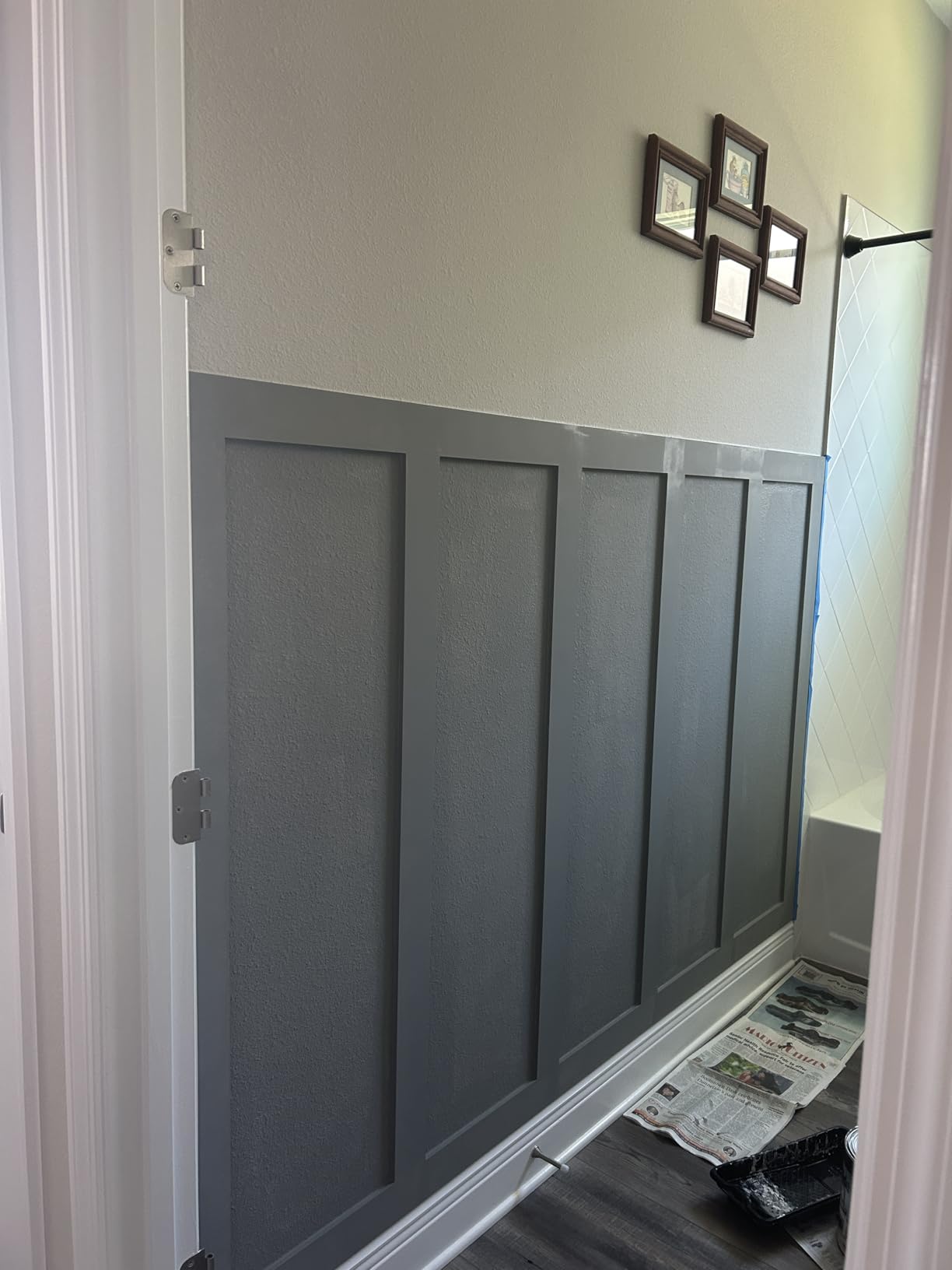 189 x 54 Inch MDF Premade Board and Batten Paintable Wainscoting Kit customer photo 2