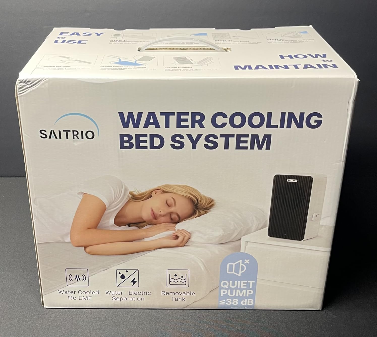 SAITRIO Bed Cooling System Air1 (Twin)- Cooling Mattress Pad | For hot sleepers & night sweats: hydro-powered, ultra-thin, quiet and fits under any fitted sheet customer photo 1