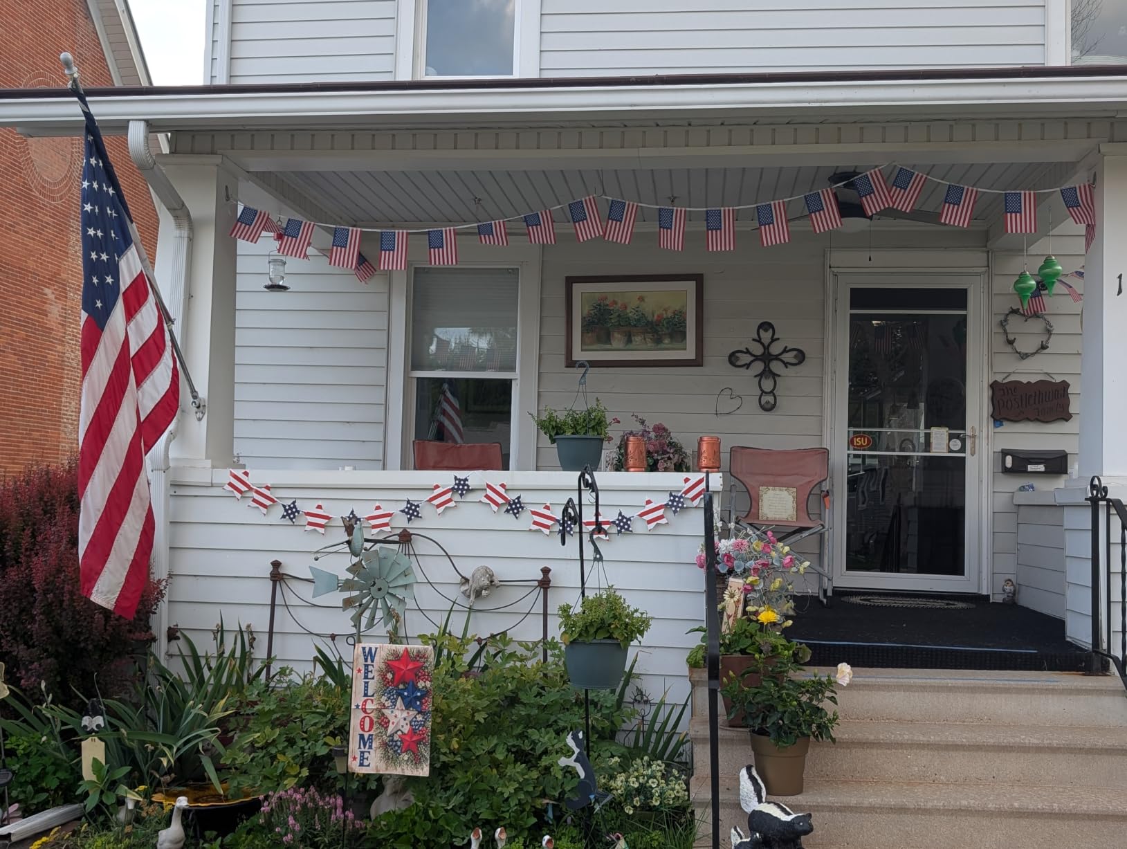 4th of July Decorations - Patriotic Stars Welcome Garden Flag | Double Sided Fourth of July Accessories Patriotic Banner | 250 Anniversary USA Merchandise for Garden Yard Porch Patio Lawn Outdoor Outside Decor customer photo 1