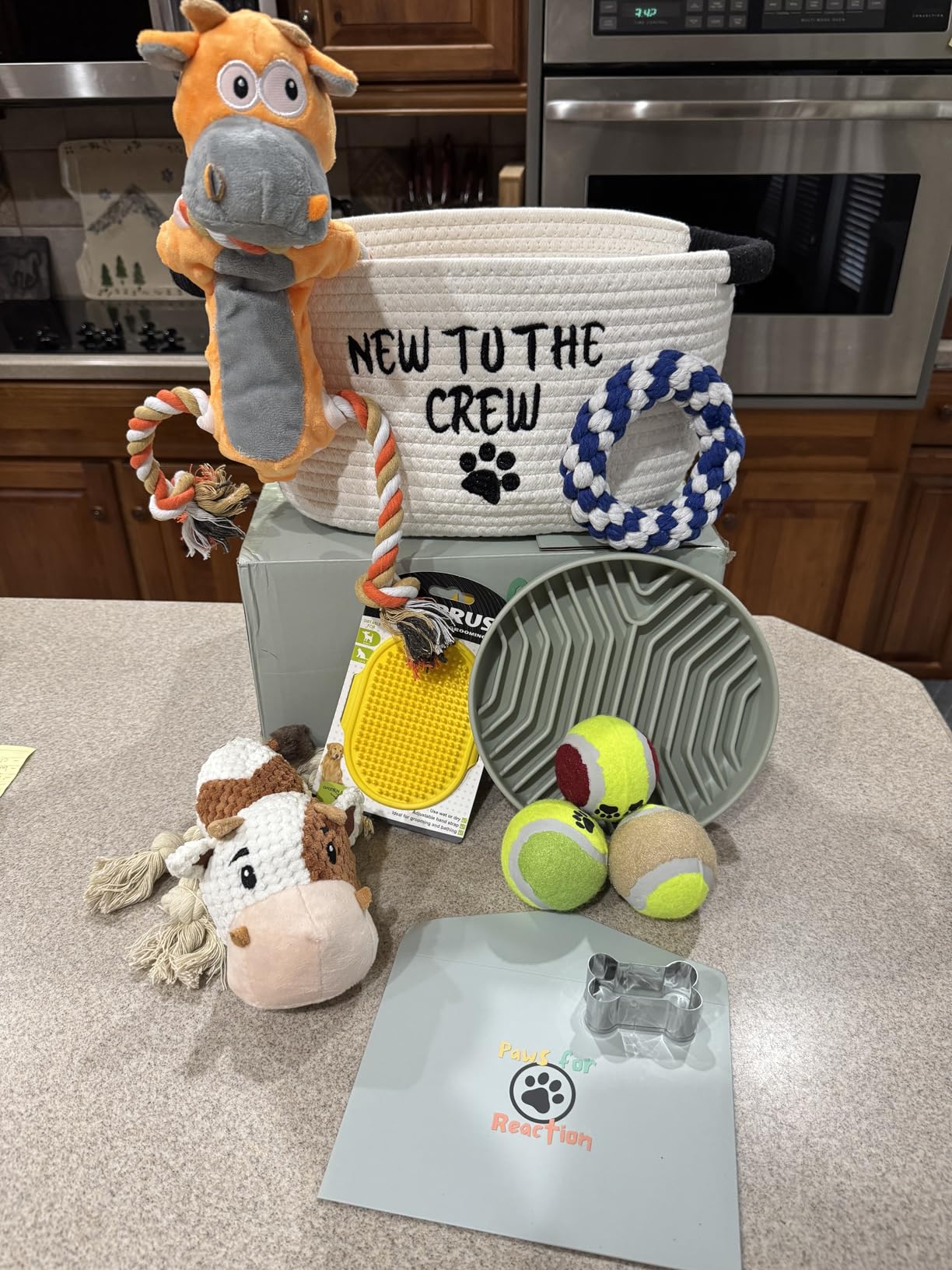 New Puppy Gift Basket - Premium Starter Kit and Dog Gift Basket | Includes Dog Toys - Perfect Doggie Birthday Gifts - Puppy Necessities with Pet Toy Basket customer photo 1