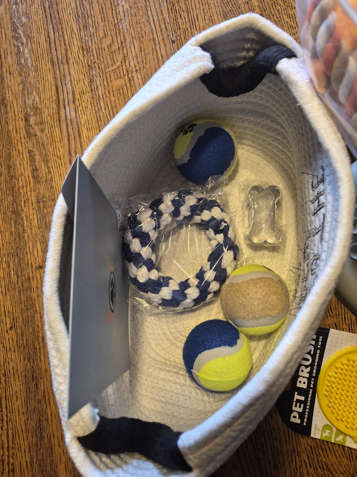 New Puppy Gift Basket - Premium Starter Kit and Dog Gift Basket | Includes Dog Toys - Perfect Doggie Birthday Gifts - Puppy Necessities with Pet Toy Basket customer photo 2