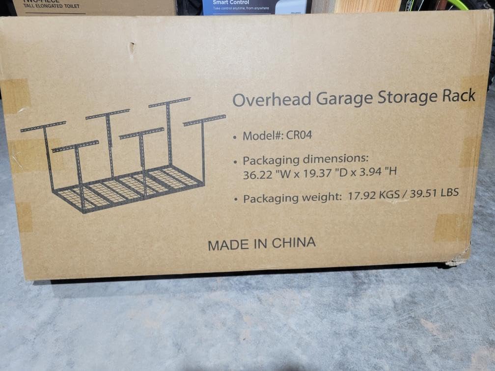 3x8 FT Overhead Garage Storage Rack, 26
