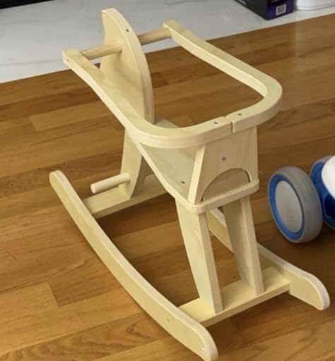 labebe - Wooden Rocking Horse, Baby Wooden Ride On Toys for 12M+, Classic Rocker Toy with Removable Fence, Toddler Riding Toy Indoor/Outdoor, Nursery Birthday Gift (Natural) customer photo 2