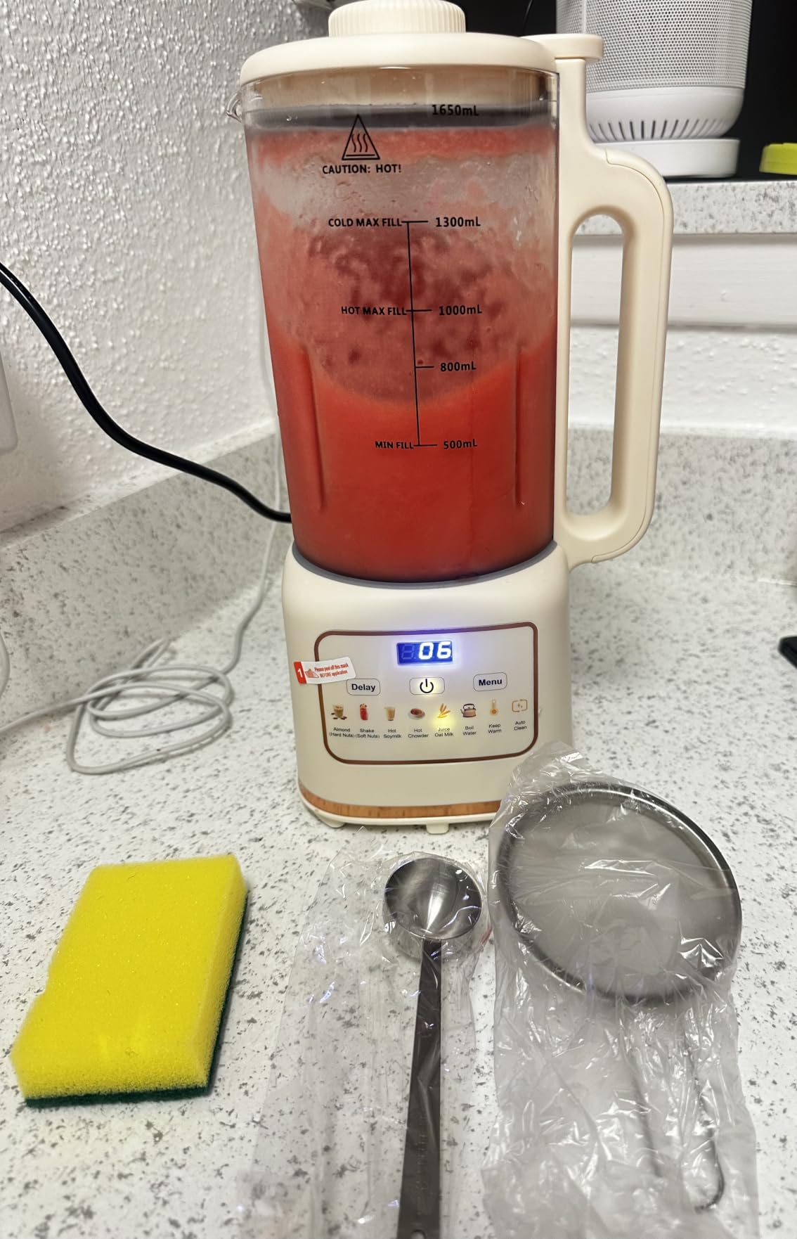 10 in 1 Nut Milk Maker Machine, 55oz Automatic Soy Milk Maker Blender, Homemade Soy Milk, Almond Milk, Oat Milk, Juice, Plant Based and Non Dairy Beverages (white) customer photo 2