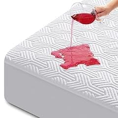 Queen Size Mattress Topper Viscose Made from Bamboo, Extra Thick Quilted Pillow Top, Naturally Cooling & Breathable for Hot Sleepers, Back Pain Relief, Deep Pocket Skirt Fits 6-18