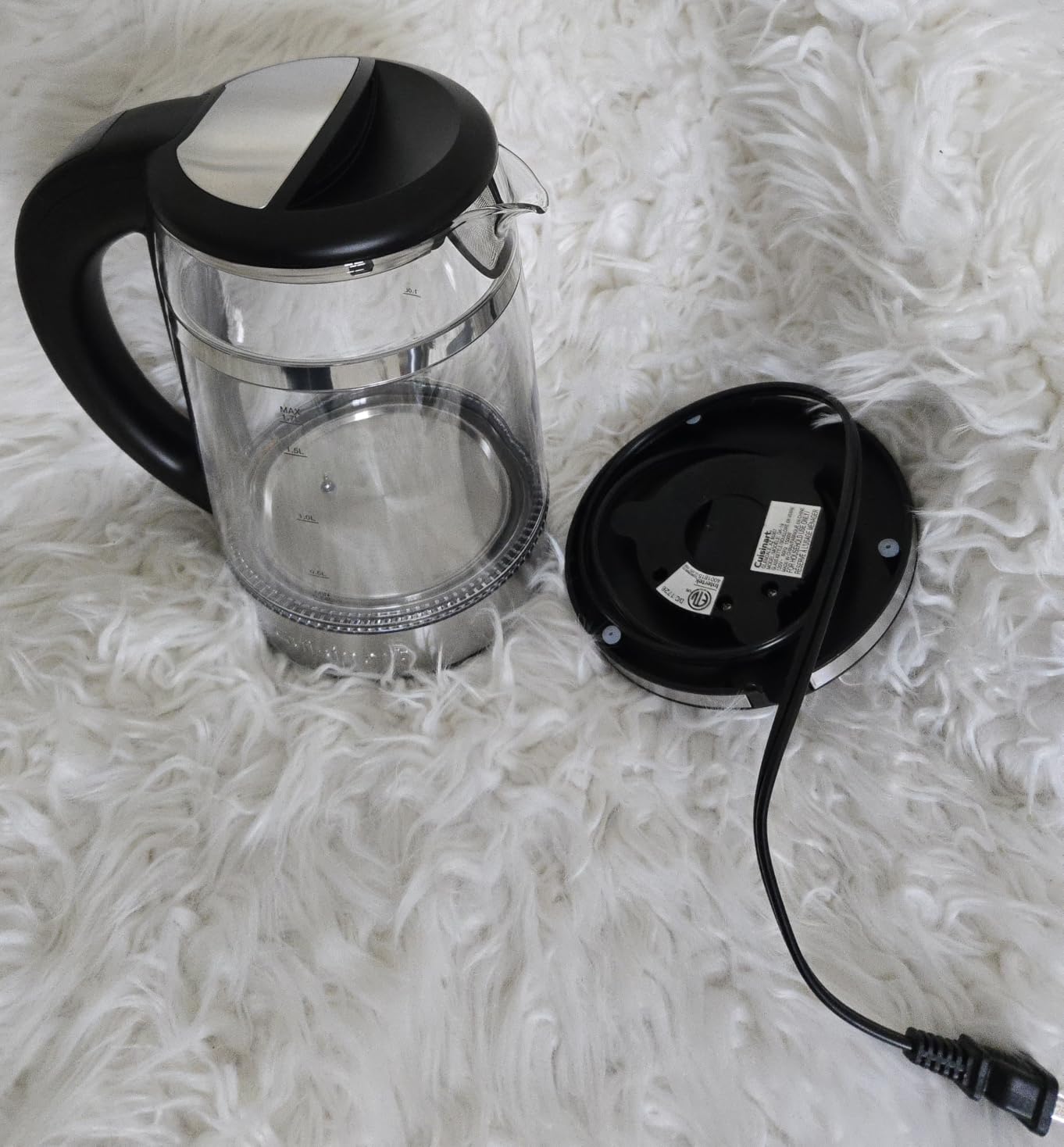 Cuisinart 1.7L Glass Variable Temperature Control Electric Kettle 110°F-212°F with Touchscreen Controls, Illumination, Dual-Layer Cool-Touch Design & Nondrip Spout customer photo 2