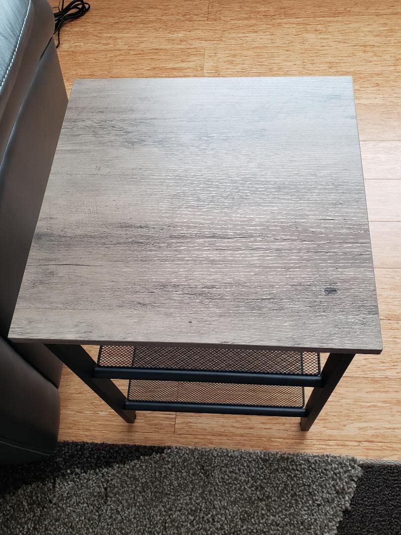 VASAGLE Round Side Table, Tambour End Table, Mid Century Modern Nightstand | Easy Assembly, for Small Spaces, Living Room, Bedroom, Home Office, 17.7 x 19.7 Inches, Natural Brown ULET295K101 customer photo 1