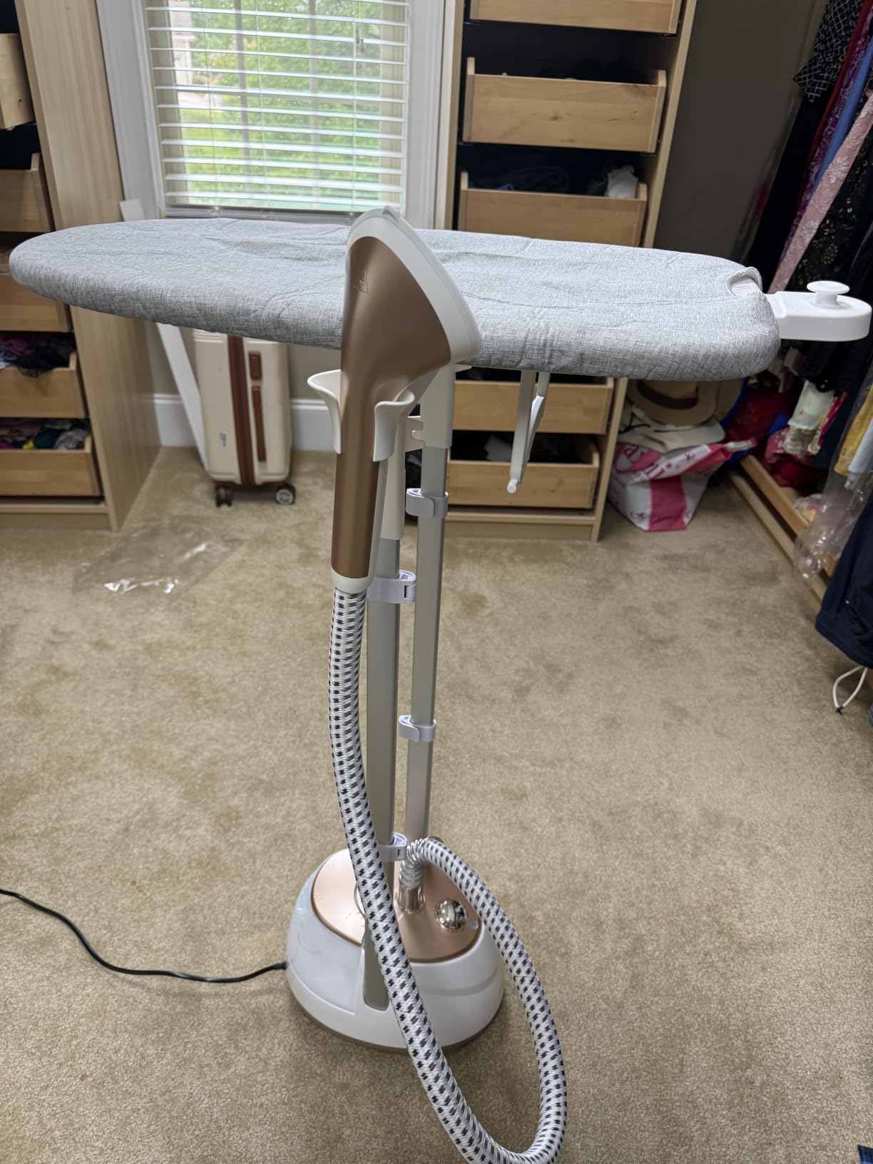 Steamer for Clothes, 1800W Professional Clothes Steamer | Rotating Iron Board, 30S Heat, 2L Water Tank, Adjustable Dual Rods, 10 Fabric Modes, Leak-Proof for Luxury Fabrics customer photo 1