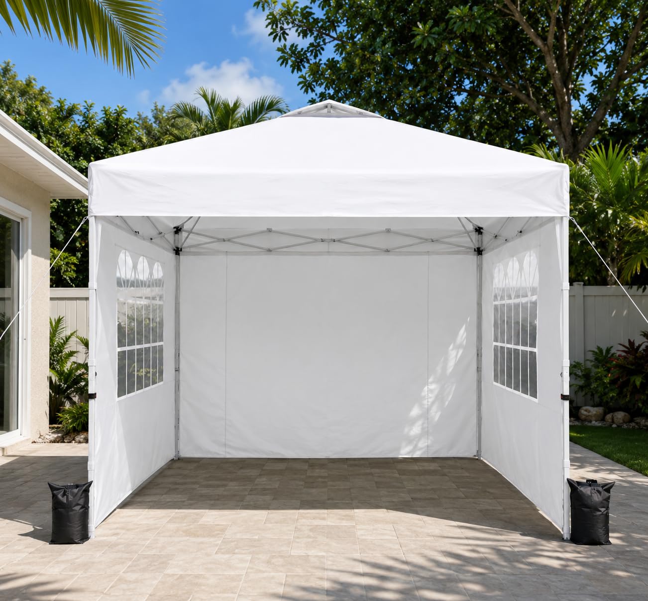 10x10 Pop Up Canopy Tent with Dual Vented Roof, One Push Setup, White | 210D Water-Resistant, UPF 50+ UV Protection, Steel Frame, for Patio, Camping & Events customer photo 2