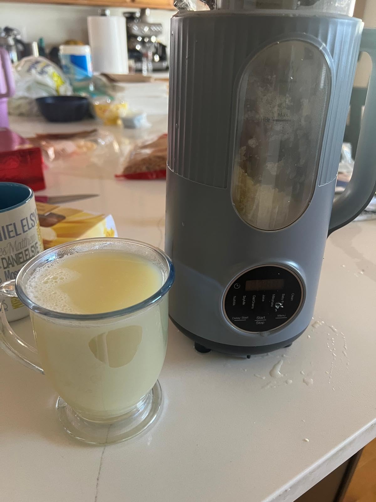 SilkSpin Milk-Smooth Nut Milk Maker Machine, Small Countertop Blender, Homemade Oat, Almond, Soy, Plant-Based Milk, Juice, MilkShake 35oz Automatic Soybean Milk Maker, Charcoal Gray customer photo 1