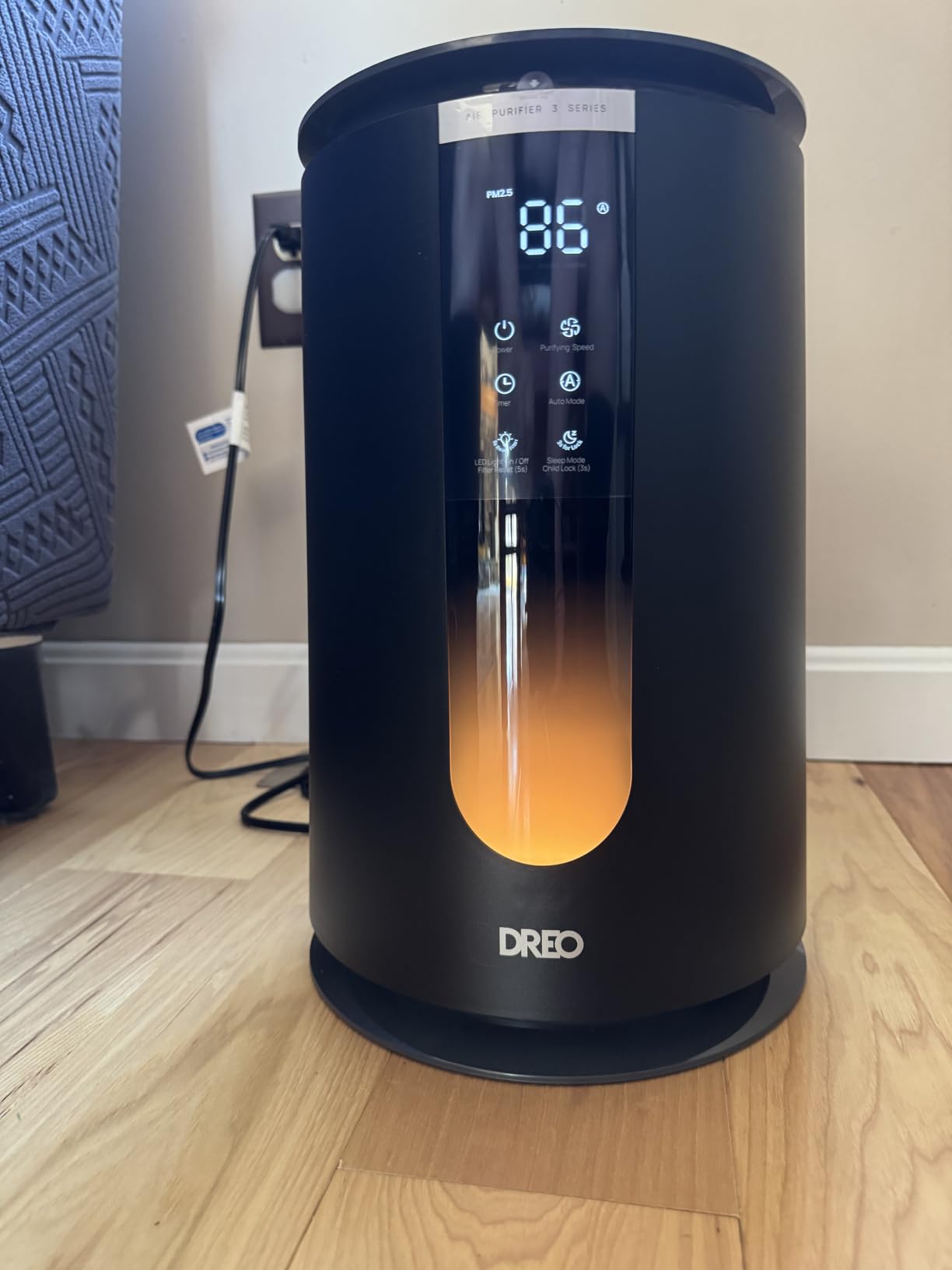 DREO DR-HAP008 Air Purifier for Home, HEPA Sleep Mode, AHAM VERIFIDE Air Purifiers for Bedroom, Pets, Smoke, Dust, Pollen & Odors, PM2.5 Monitor, Auto & Turbo Mode, 4 Speeds, Scent Diffuser customer photo 2
