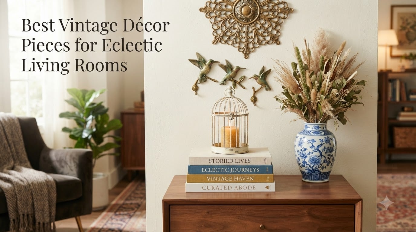 Best Vintage Décor Pieces for Eclectic Living Rooms