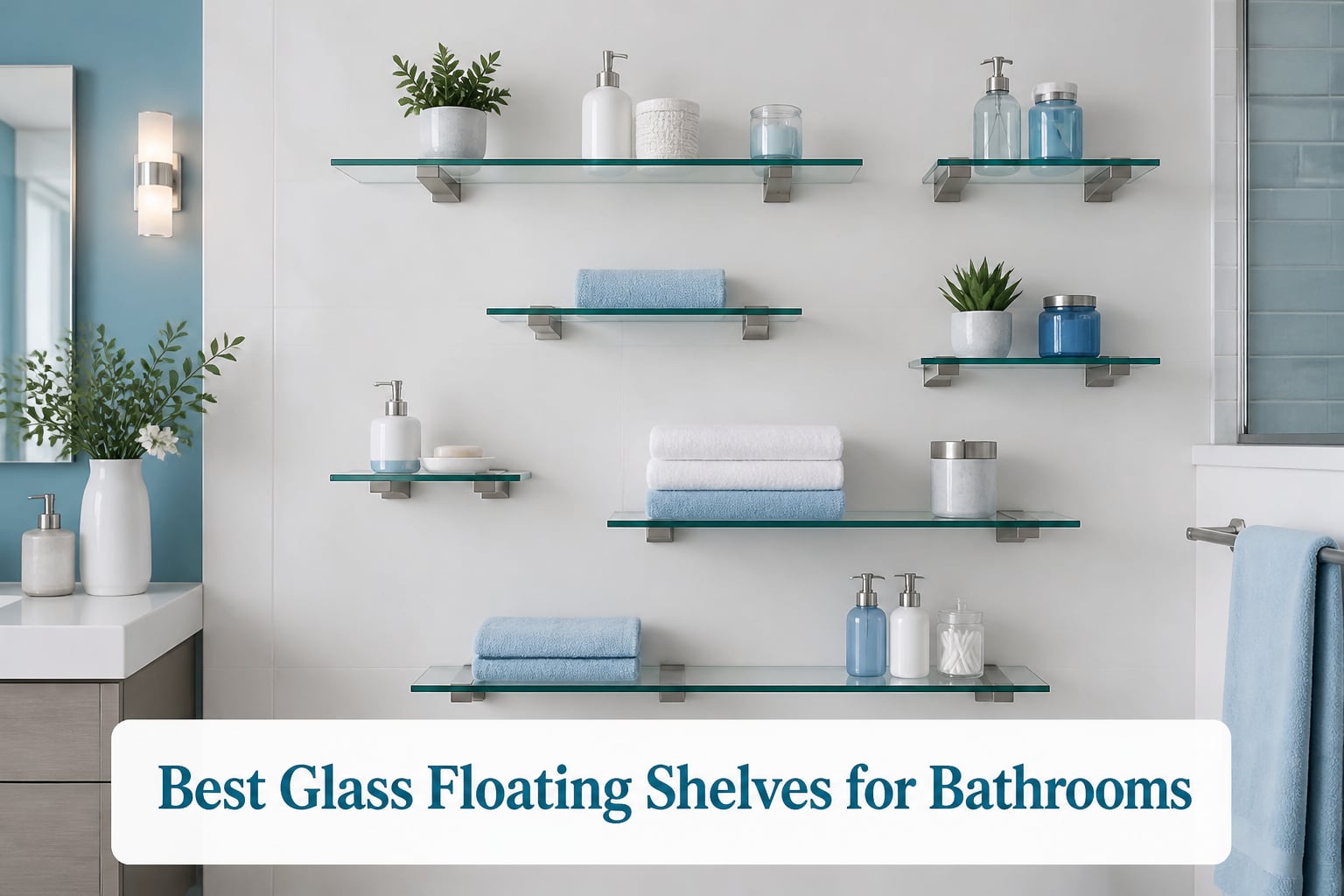 Best Glass Floating Shelves for Bathrooms