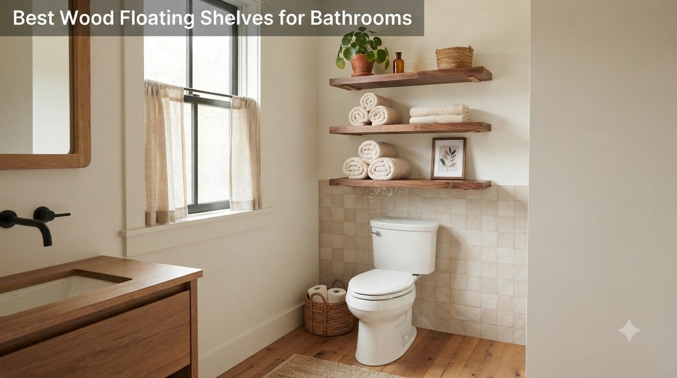 Best Wood Floating Shelves for Bathrooms