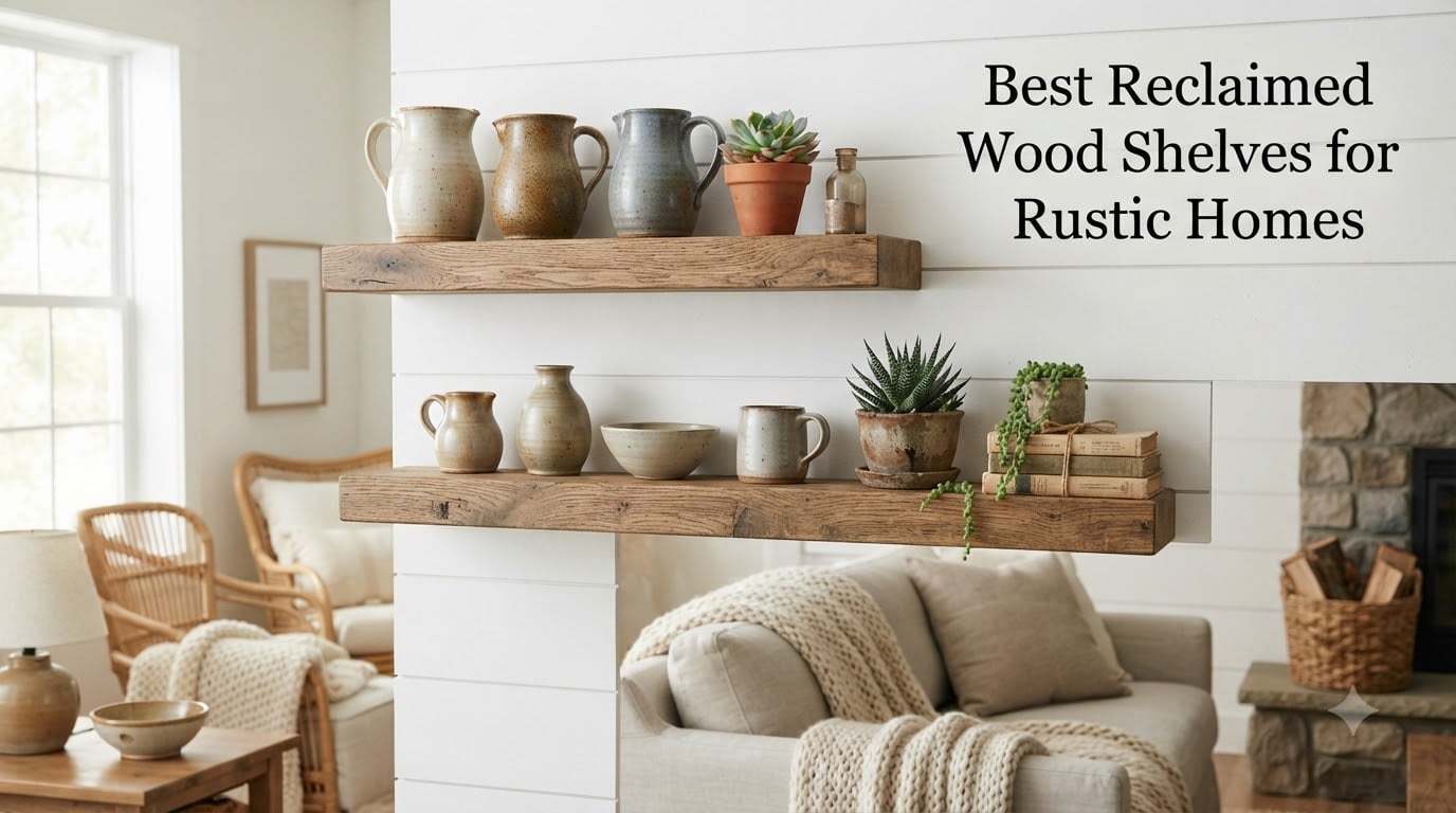 Best Reclaimed Wood Shelves for Rustic Homes