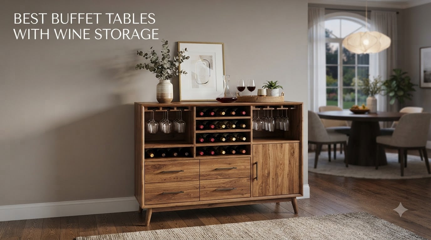 Best Buffet Tables with Wine Storage