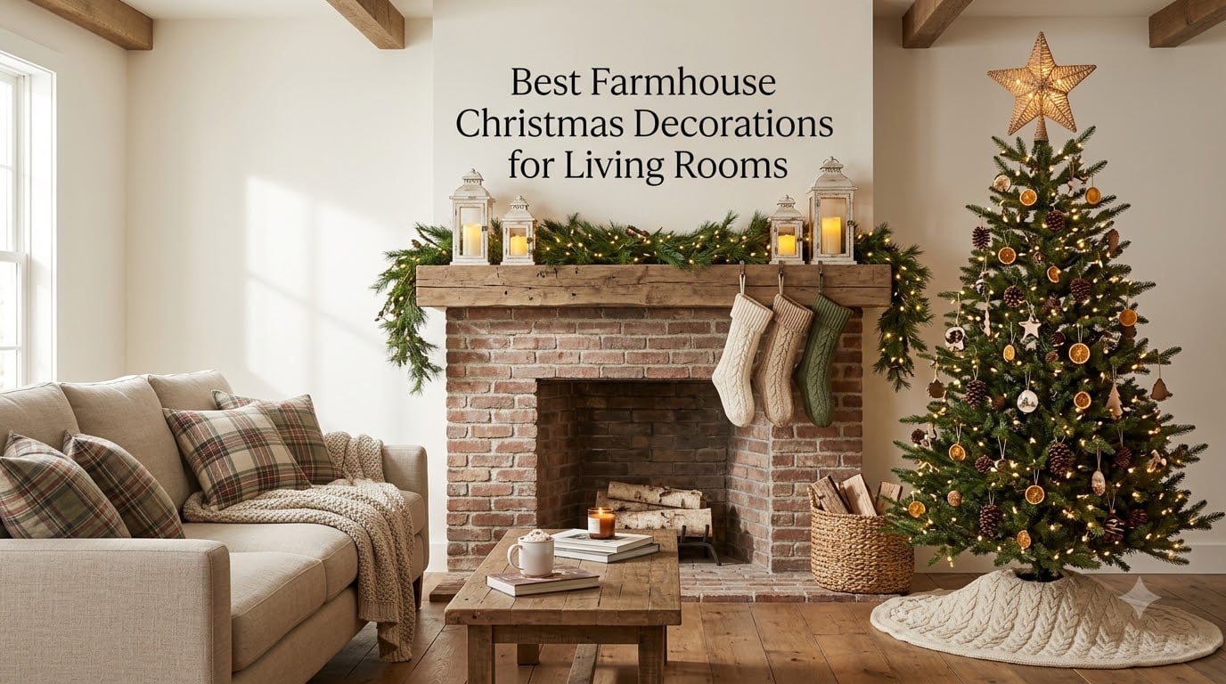 Best Farmhouse Christmas Decorations for Living Rooms
