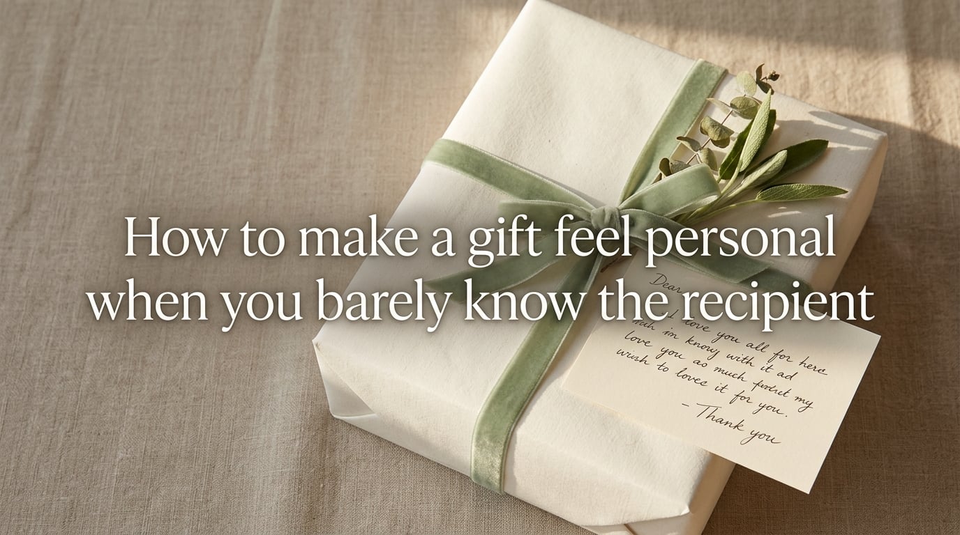 How to make a gift feel personal when you barely know the recipient