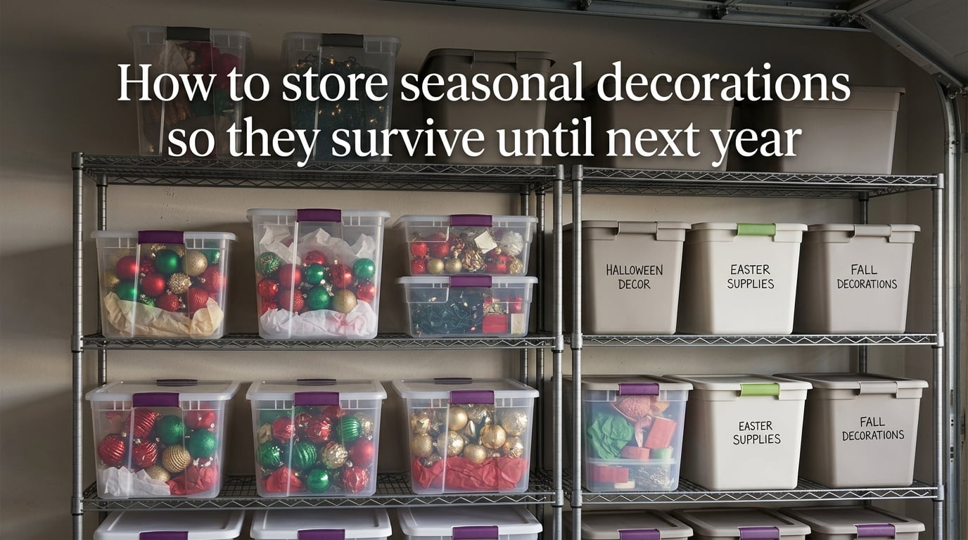 How to store seasonal decorations so they survive until next year
