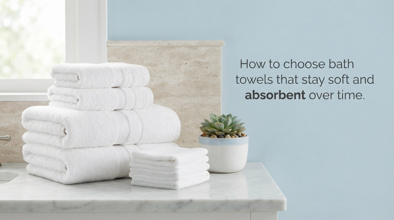 How to choose bath towels that stay soft and absorbent over time