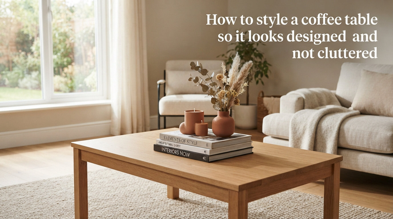How to style a coffee table so it looks designed and not cluttered