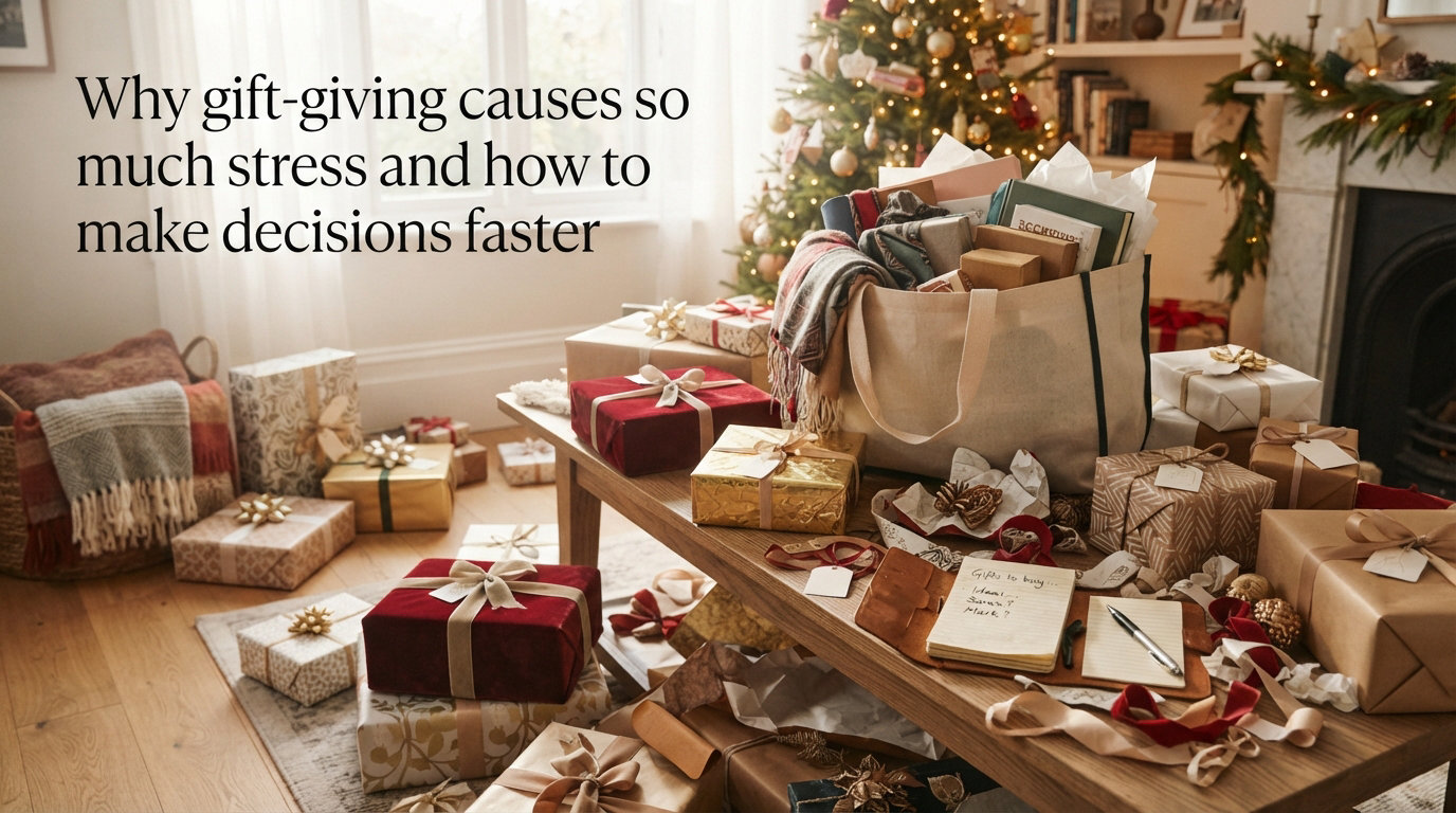 Why gift-giving causes so much stress and how to make decisions faster