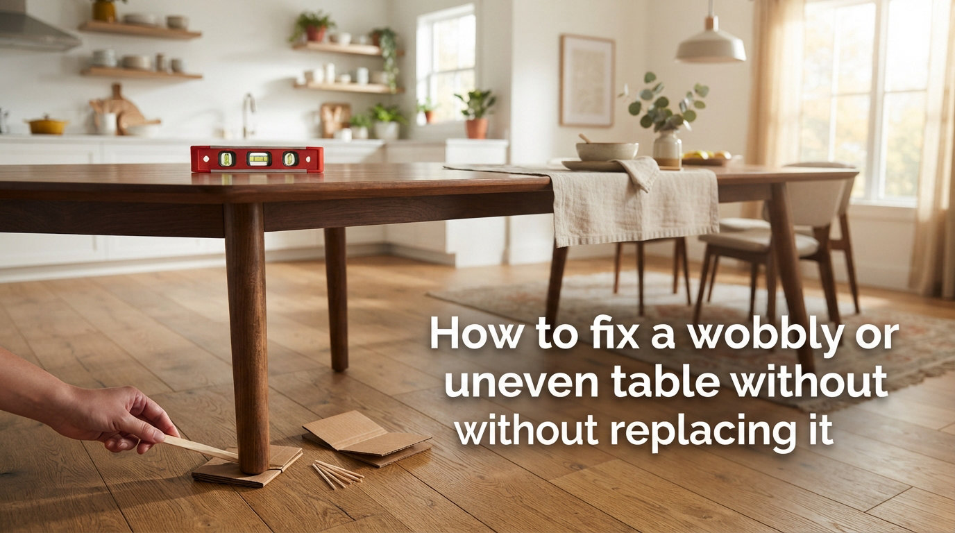 How to fix a wobbly or uneven table without replacing it