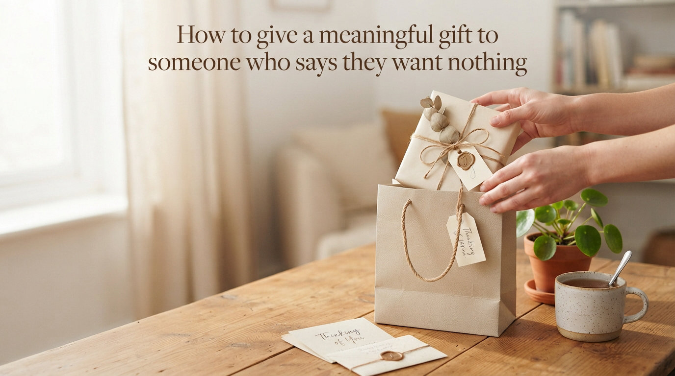 How to give a meaningful gift to someone who says they want nothing