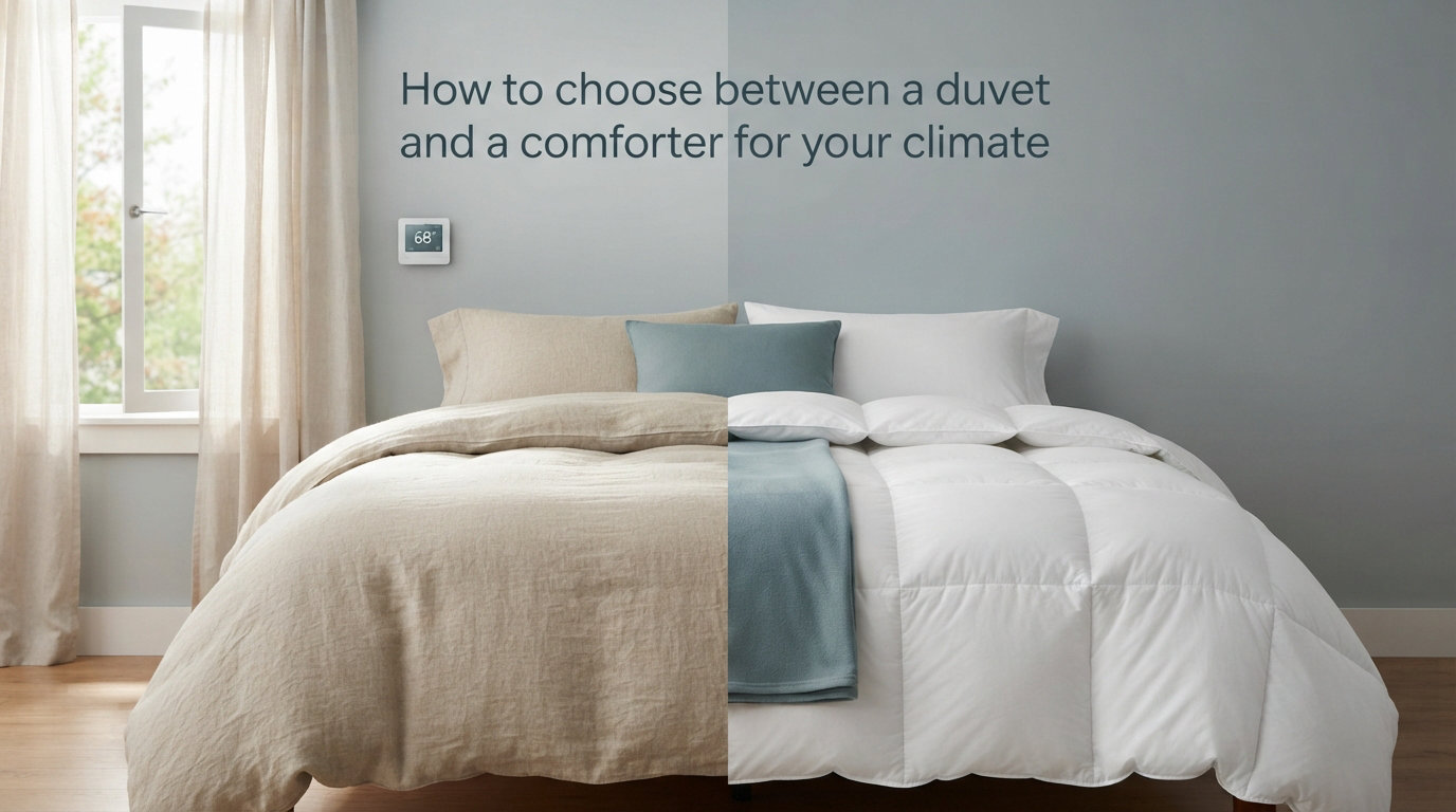 How to choose between a duvet and a comforter for your climate
