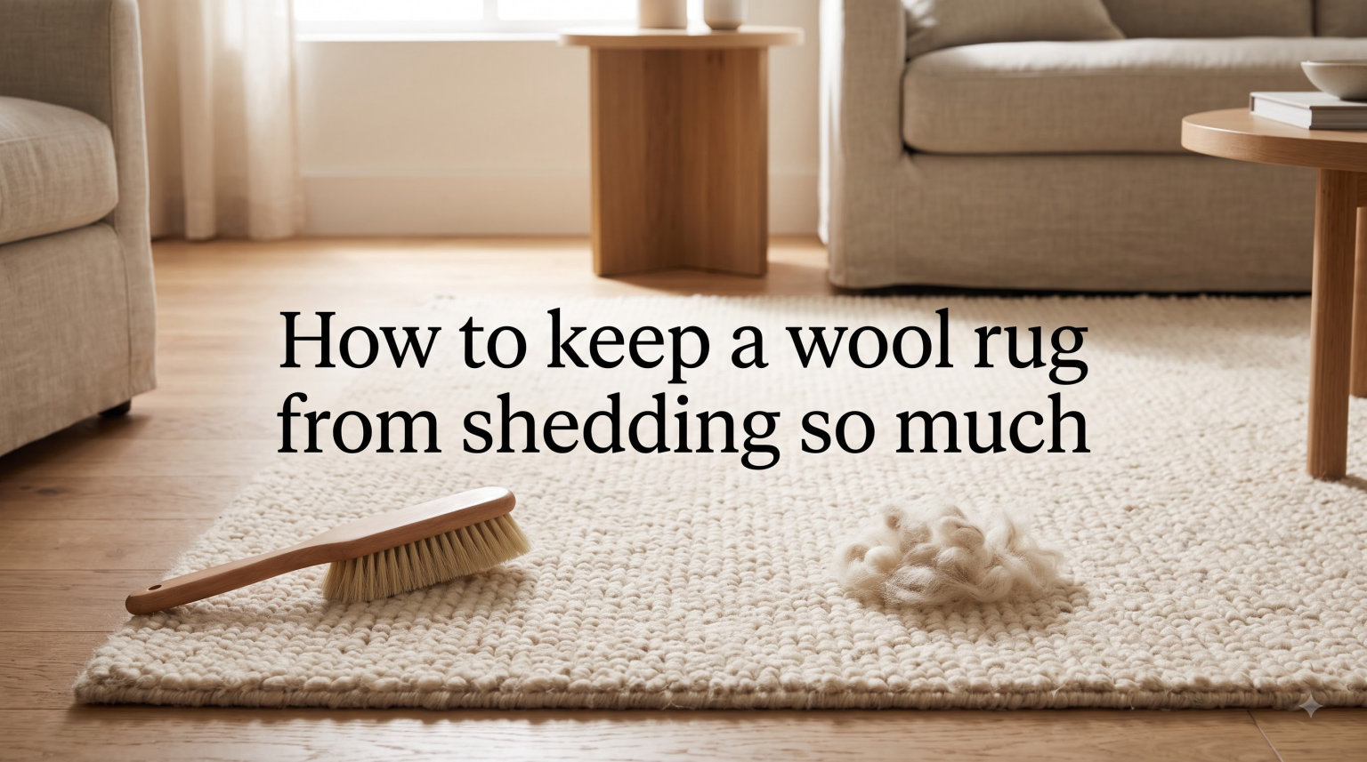 How to keep a wool rug from shedding so much