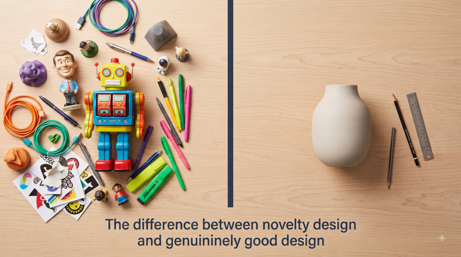 The difference between novelty design and genuinely good design