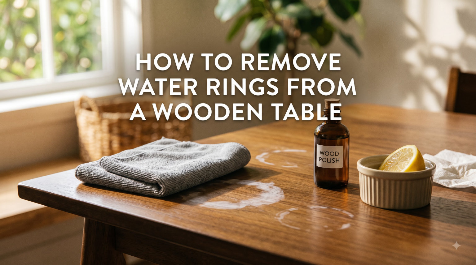 How to remove water rings from a wooden table