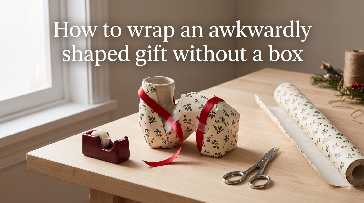 How to wrap an awkwardly shaped gift without a box