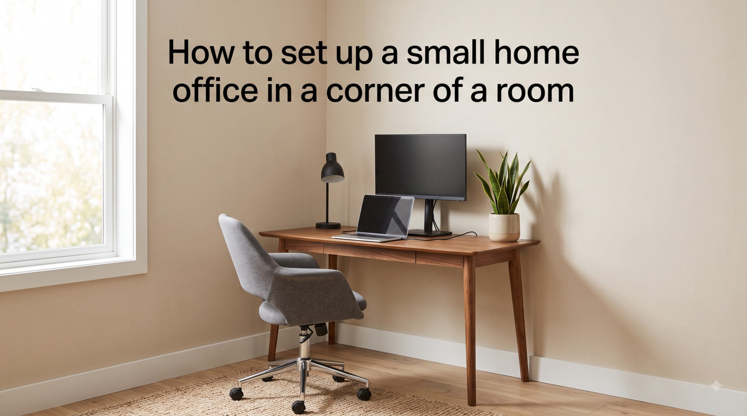 How to set up a small home office in a corner of a room
