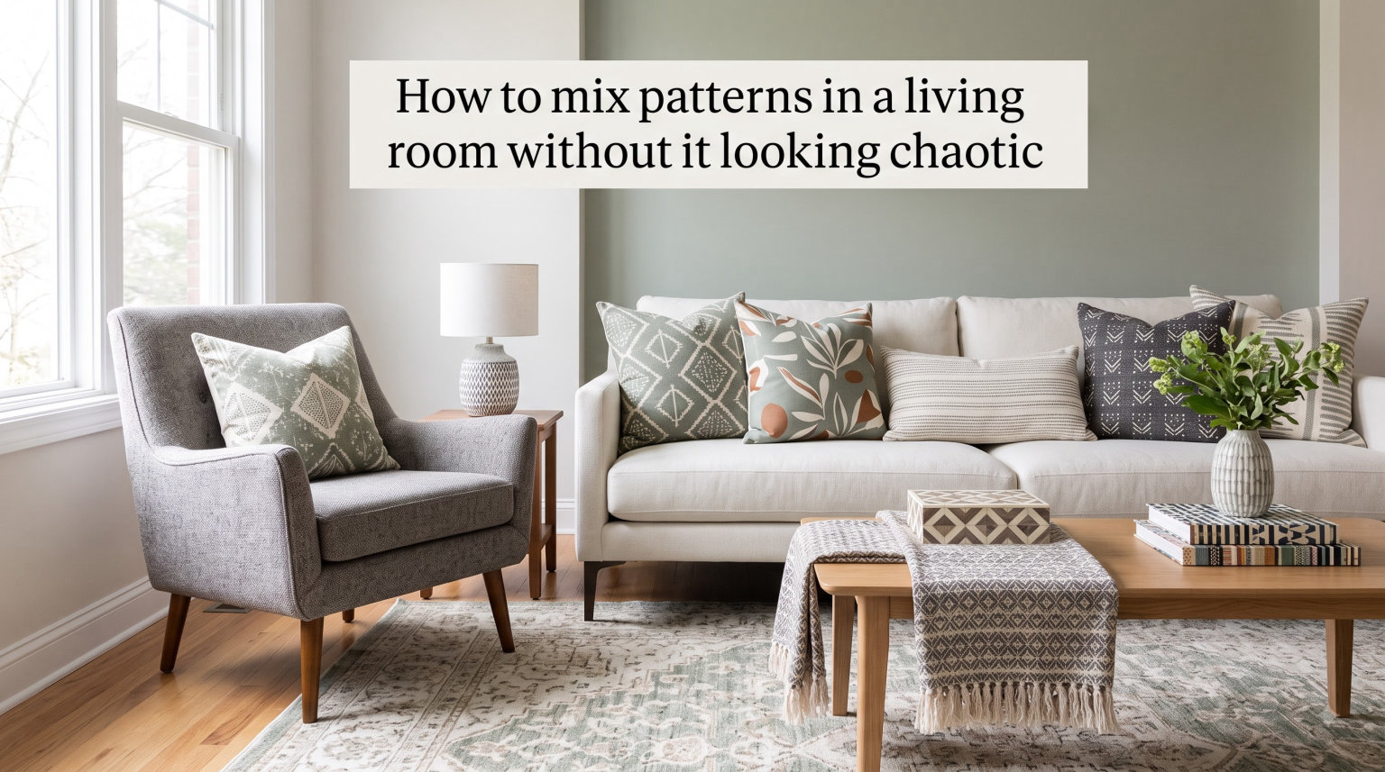 How to mix patterns in a living room without it looking chaotic