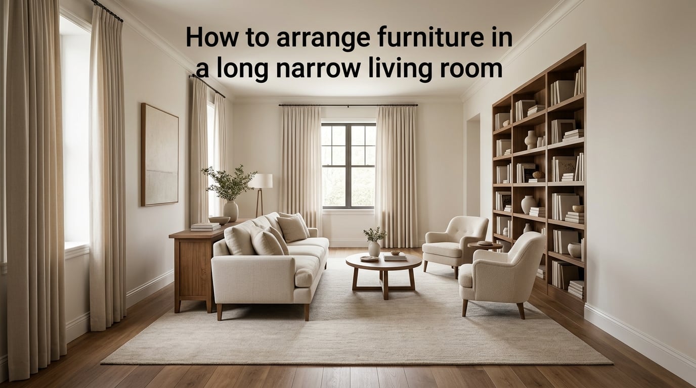 How to arrange furniture in a long narrow living room