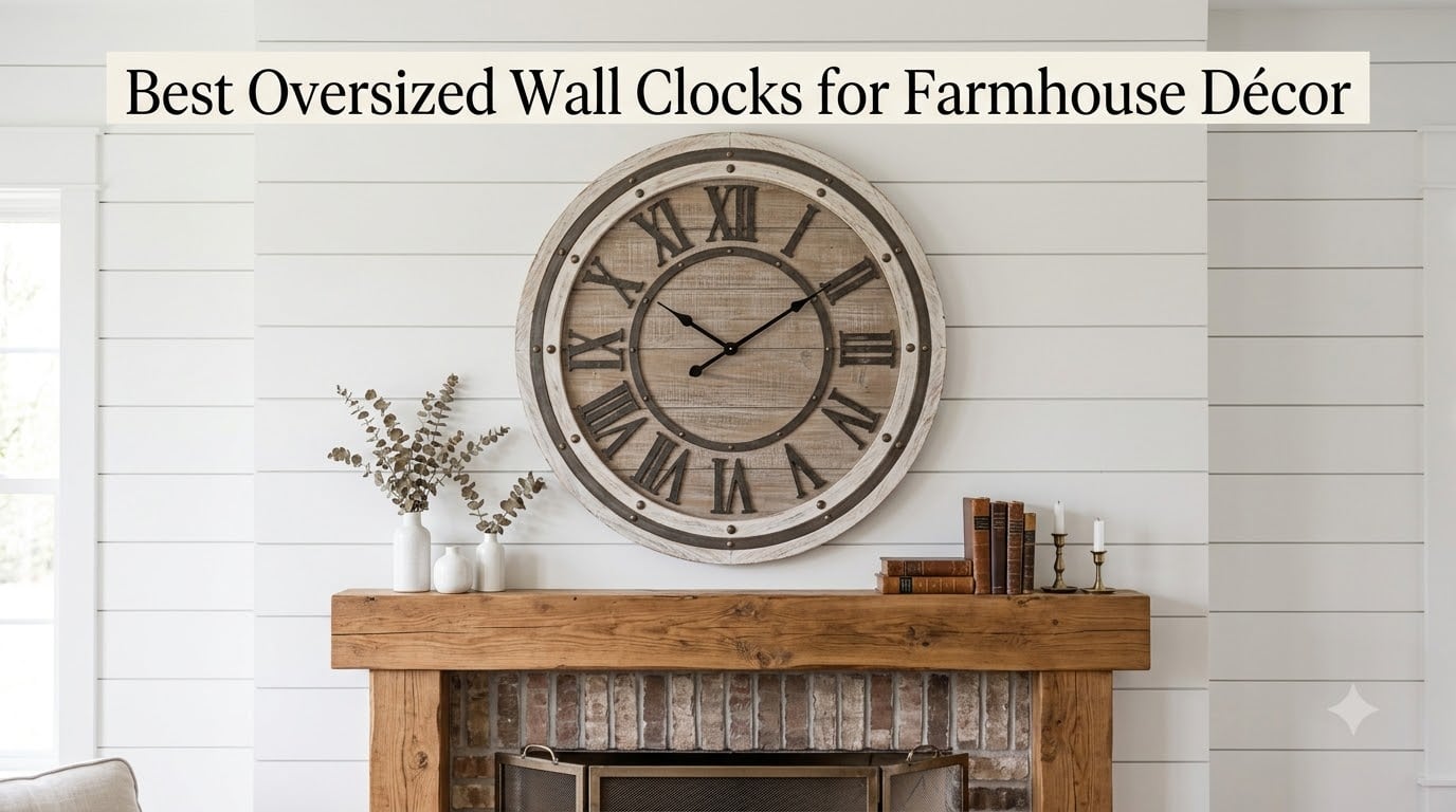 Best Oversized Wall Clocks for Farmhouse Décor