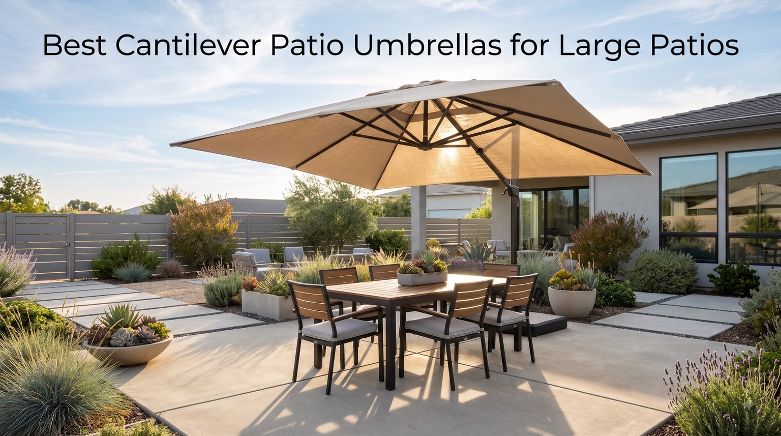 Best Cantilever Patio Umbrellas for Large Patios