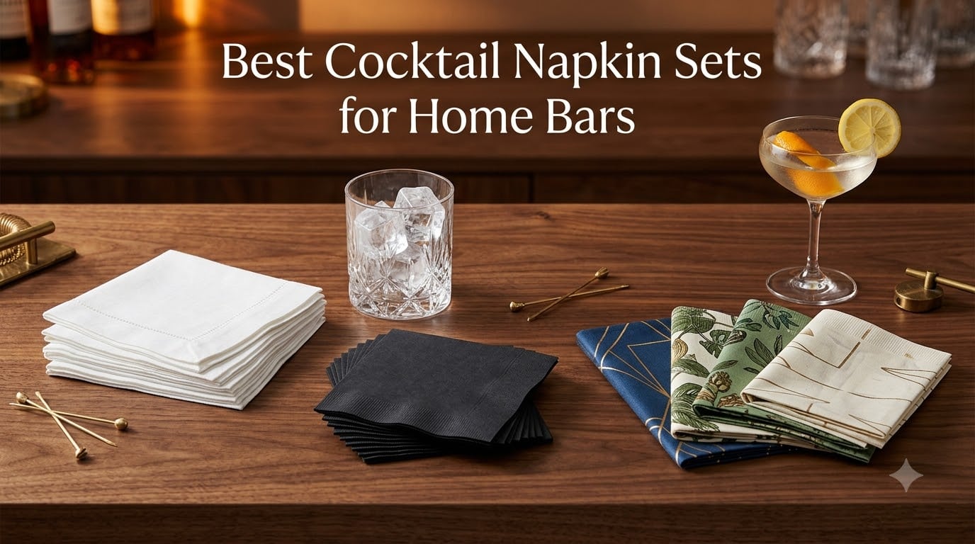 Best Cocktail Napkin Sets for Home Bars