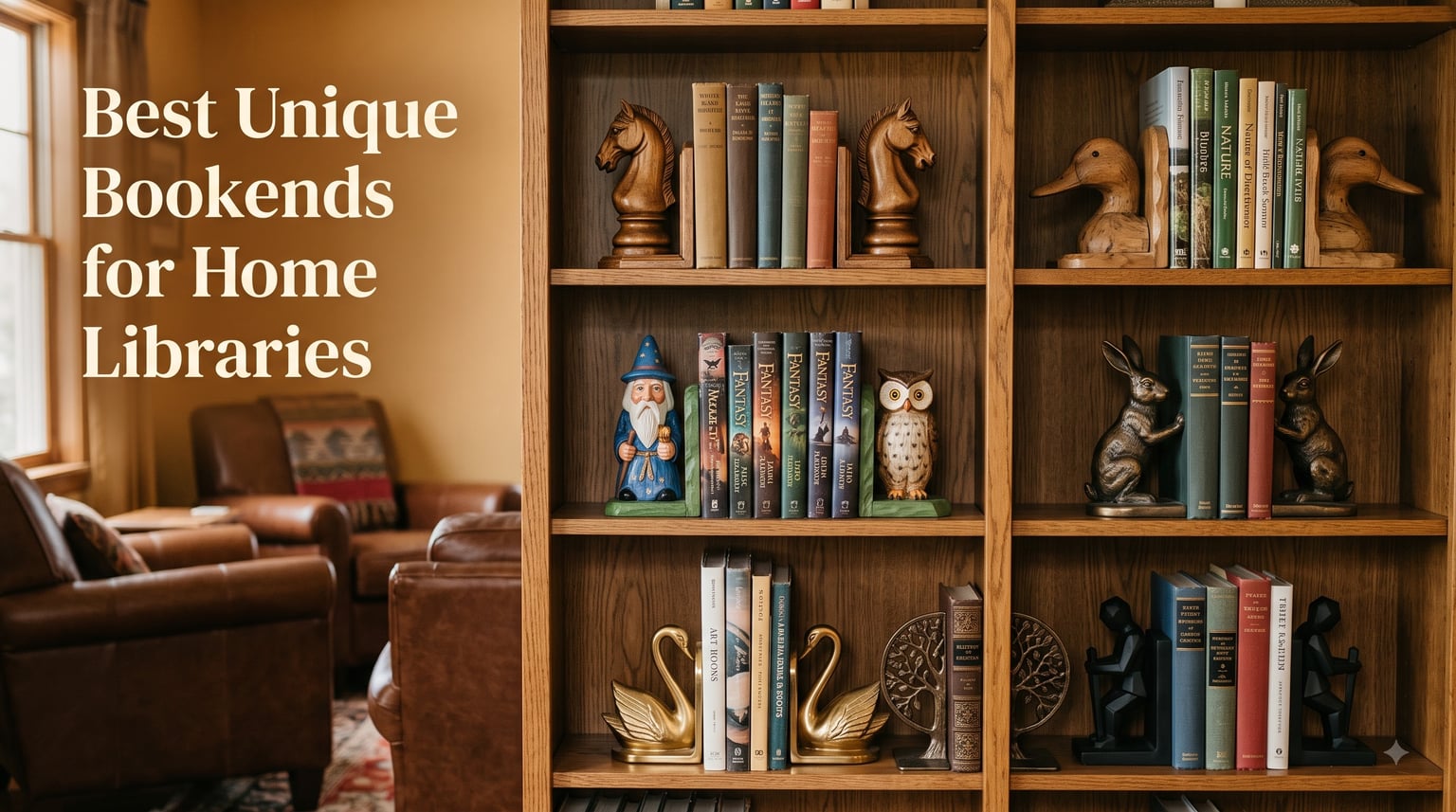 Best Unique Bookends for Home Libraries
