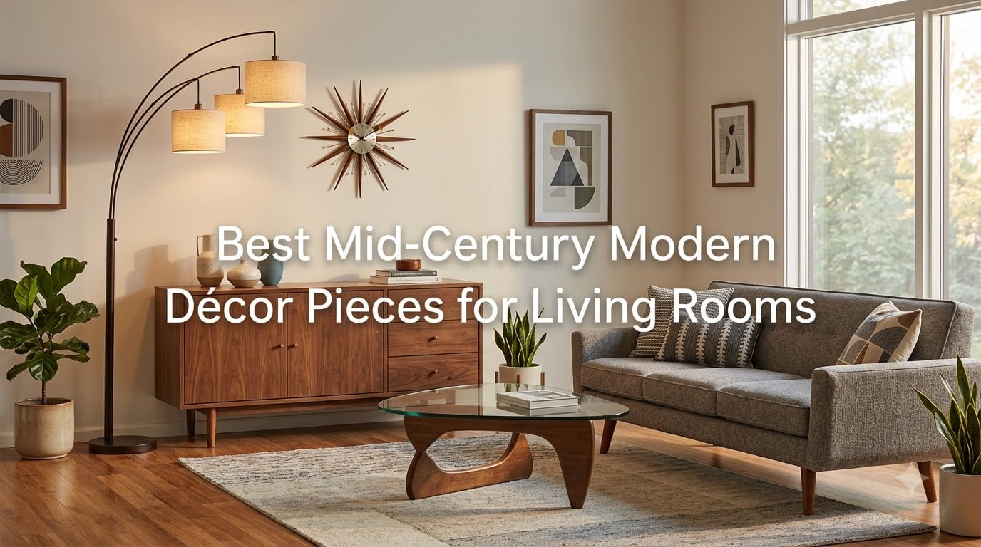 Best Mid-Century Modern Décor Pieces for Living Rooms