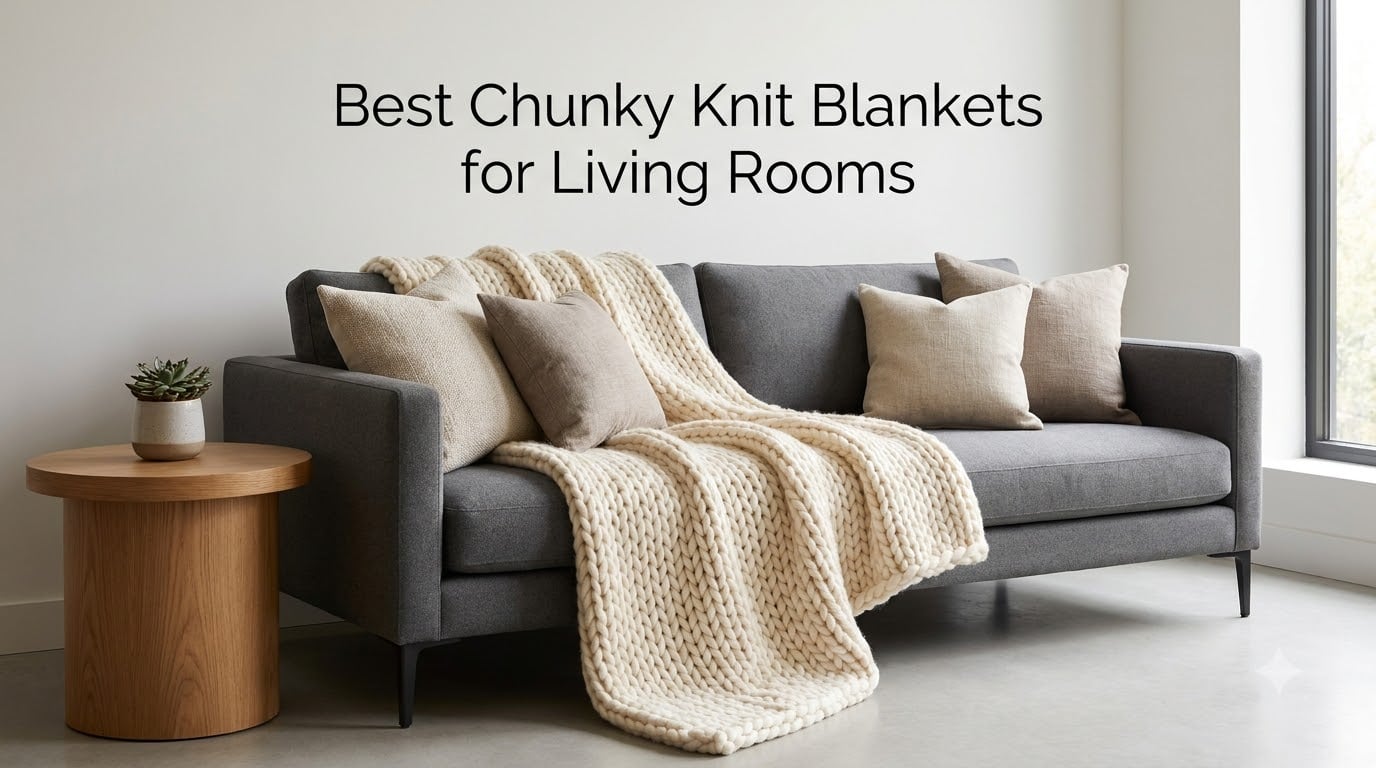 Best Chunky Knit Blankets for Living Rooms