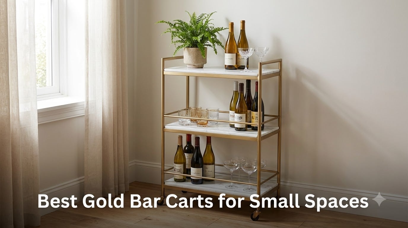 Best Gold Bar Carts for Small Spaces