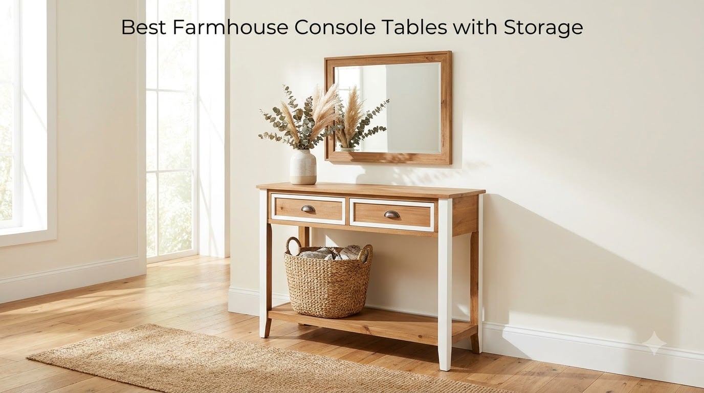 Best Farmhouse Console Tables with Storage