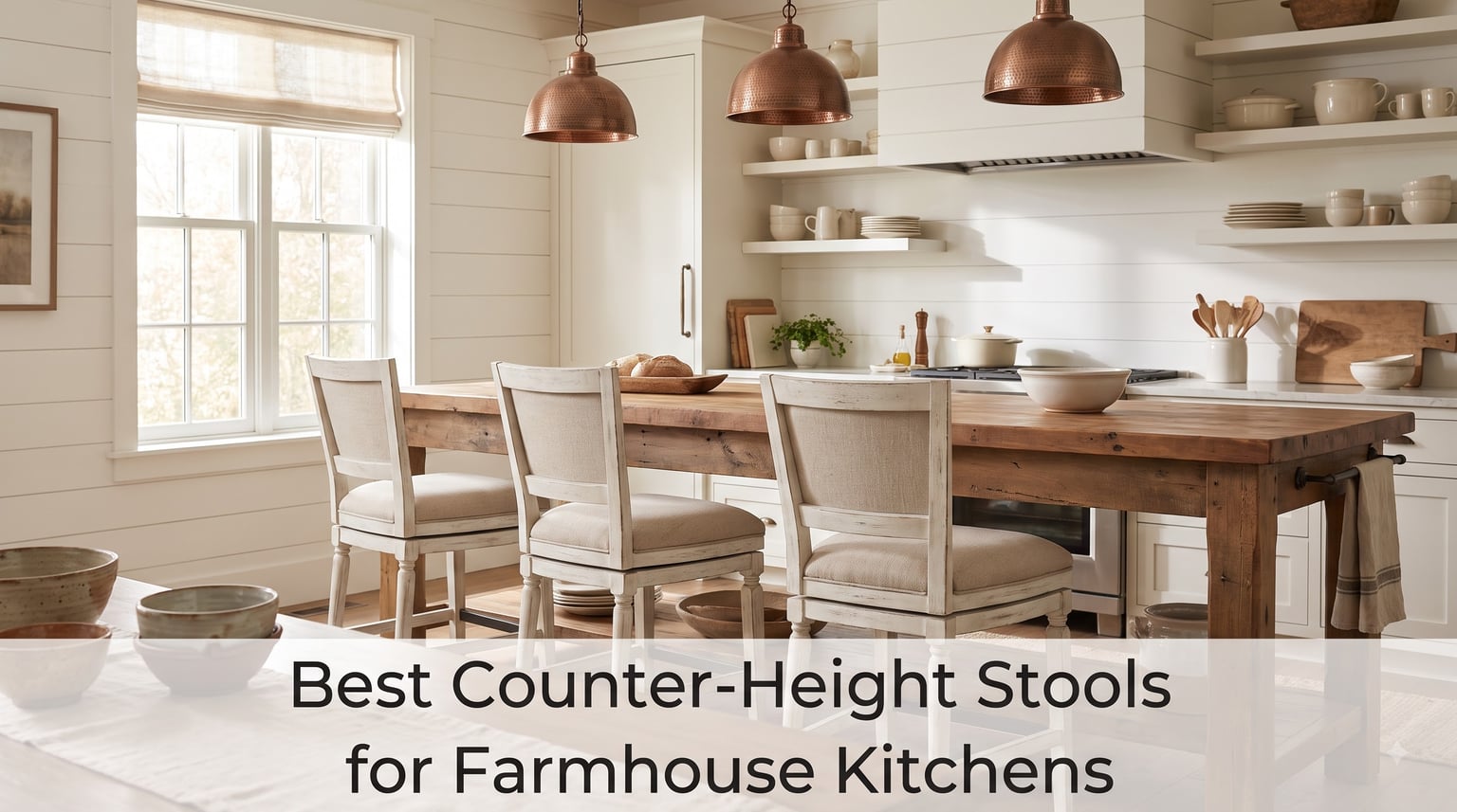 Best Counter-Height Stools for Farmhouse Kitchens