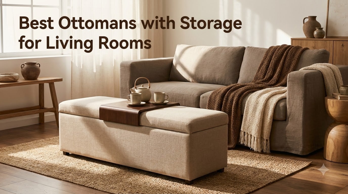 Best Ottomans with Storage for Living Rooms