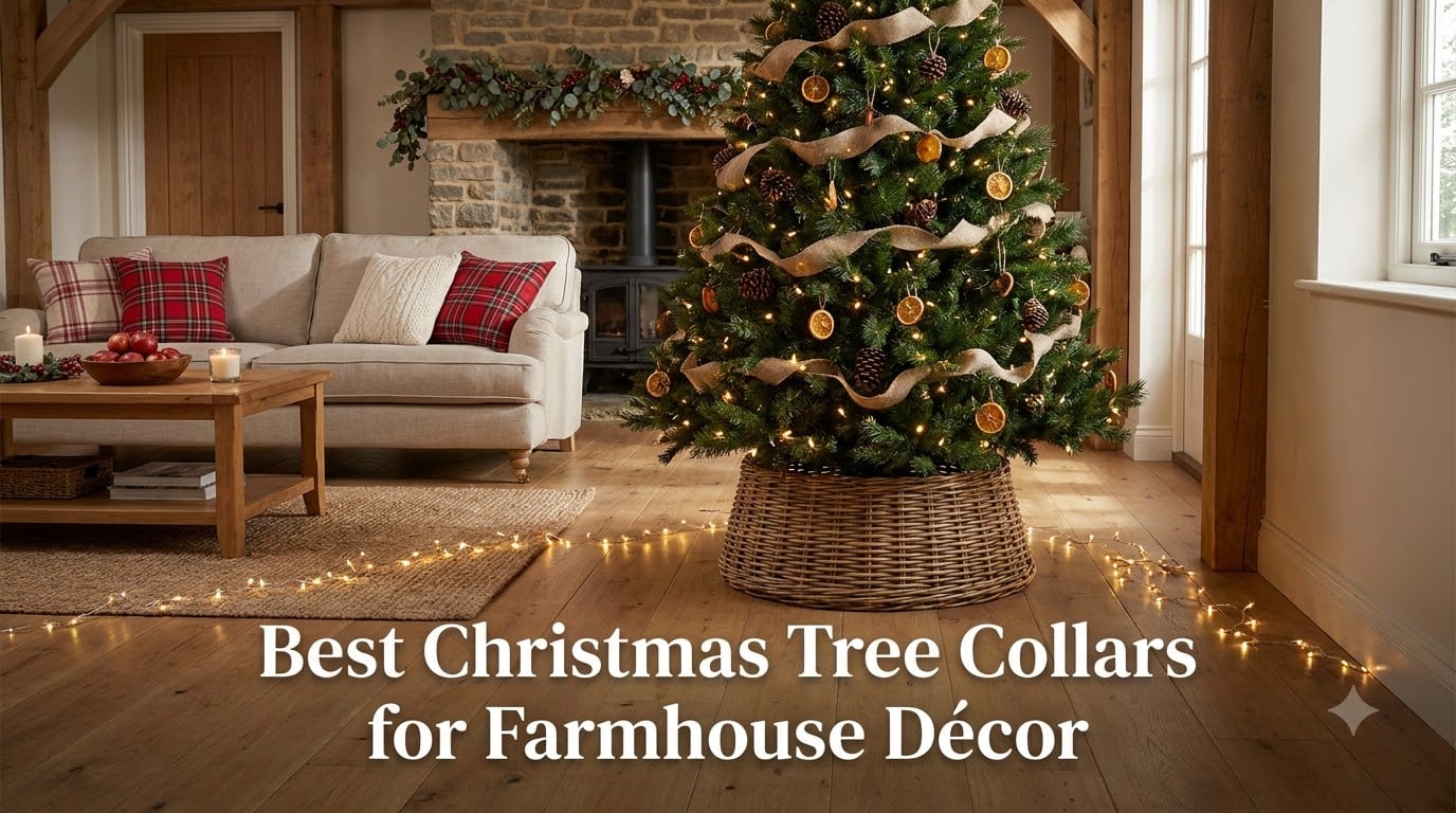 Best Christmas Tree Collars for Farmhouse Décor