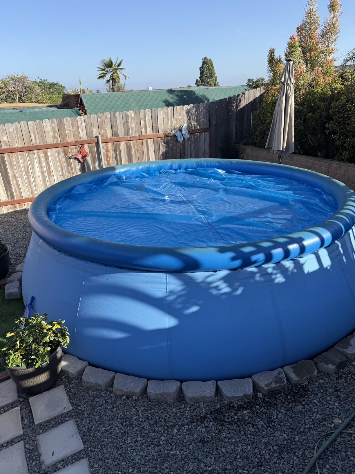 INTEX 28015E Solar Pool Cover: for 18ft Round Easy Set and Metal Frame Pools – Insulates Pool Water – Reduces Water Evaporation – Keeps Debris Out – Reduces Chemical Consumption customer photo 2